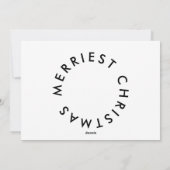 MODERN & BOLD Vrolijk Kerstfeest Gelukkig Nieuwjaa Feestdagenkaart (Achterkant)