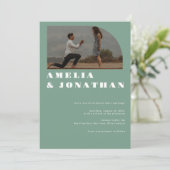 Modern Bold Wedding | Boho Arch Foto Kaart (Staand voorkant)