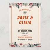 Modern Bold Wedding Invitation - Clean Elegant  Kaart (Voorkant)