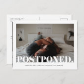 Modern Bold Wedding Postponement verander de datum Aankondigingskaart (Voorkant / Achterkant)