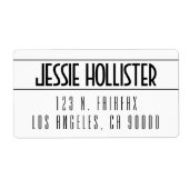 Modern Bold White en zwart Etiket (Voorkant)