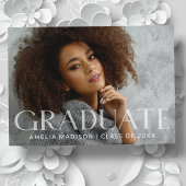 Modern Bold White Transparant Text Afstudeerder Fo Aankondiging