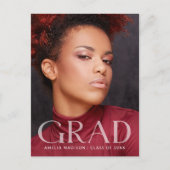 Modern Bold White Transparant Text Afstudeerder Fo Briefkaart (Voorkant)