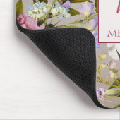 Modern Bold Wildflower Purple | Monogram Gift Muismat (Hoek)
