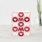 Modern BOLD WOW MAM Faux Folie Moederdag Kaart (Voorkant)
