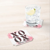 Modern Bold XOXO Happy Valentines Day Kartonnen Onderzetters (Insitu)