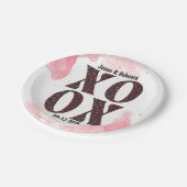 Modern Bold XOXO Happy Valentines Day Papieren Bordje (Gekanteld)