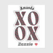 Modern Bold XOXO Happy Valentines Day Sticker (Vel)