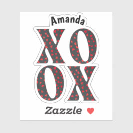 Modern Bold XOXO Happy Valentines Day Sticker