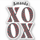 Modern Bold XOXO Happy Valentines Day Sticker (Voorkant)