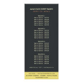 MODERN BOLD YELLOW BLACK BAKERY PRICE SERVICE RECLAMEKAART (Voorkant)