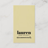 Modern Bold Yellow Black Bold Bobby Pin Hair Visitekaartje (Voorkant)
