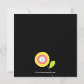 Modern Bold Yellow Bloom Bridal Shower Kaart (Achterkant)