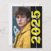 Modern Bold Yellow Typography Afstudeerder aangeko Kaart (Voorkant)