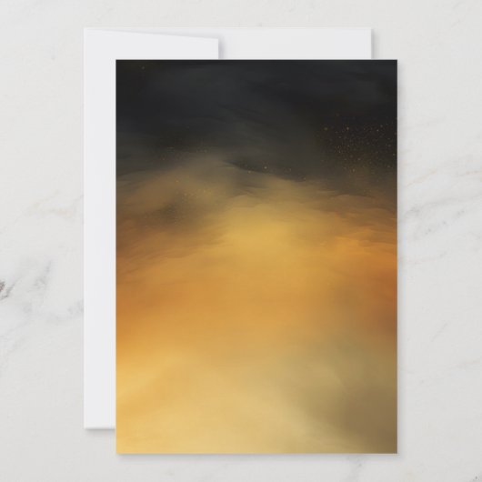 Modern Bold Zwart Goud Bow Save the Date Kaart (Achterkant)