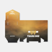 Modern Bold Zwart Gouden Boog Huwelijk Bedankdoosjes (Uitgevouwen)