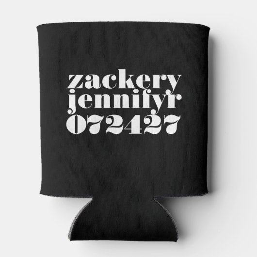 Modern Bold Zwart Wit Blikjeskoeler (Achterkant)