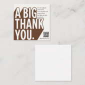 Modern Bold Zwart Wit bruiloft Dank u kaart (Voorkant / Achterkant)