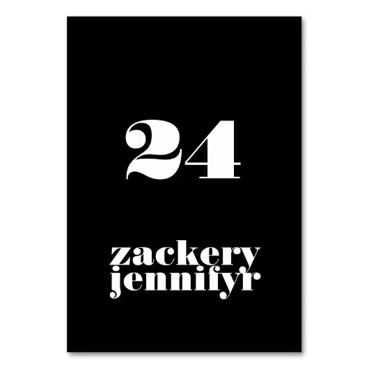 Modern Bold Zwart Wit Bruiloft Kaart (Achterkant)