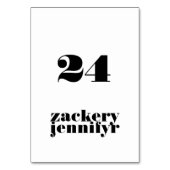 Modern Bold Zwart Wit Bruiloft Kaart (Voorkant)