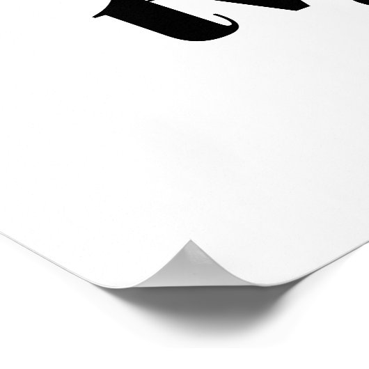 Modern Bold Zwart Wit Bruiloft Welkom Bruiloft Poster (Hoek)