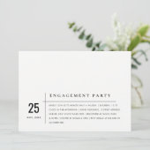 Modern Bold Zwart & Wit Typografie Verloving Kaart (Staand voorkant)