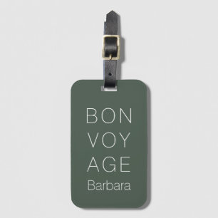 MODERN BON VOYAGE REIZER MOSS GREEN BAGAGELABEL
