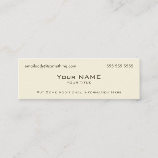 Modern Bone Mini Visitekaartje (Voorkant)