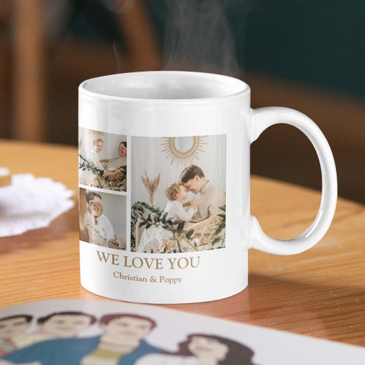 Modern Bonus Pap | 6 Foto-Collage Coffee-Mok Koffiemok