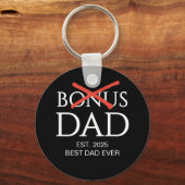 Modern BONUS PAPA Gevestigd Sleutelhanger (Voorkant)