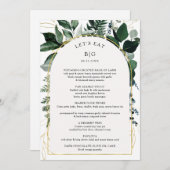 Modern Boog Botanische Begroeiing Bruiloftsmenu Menu (Voorkant / Achterkant)