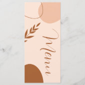Modern Boog Bruin Terracotta Trouwmenu Menu (Voorkant)