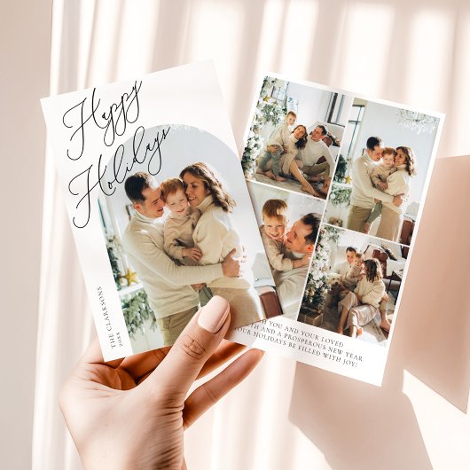 Modern Boogschrift Vakantie Feestdagenkaart