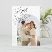 Modern Boogschrift Vakantie Feestdagenkaart (Staand voorkant)