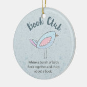 Modern Book Club Funny Bunch of Birds Keramisch Ornament (Links)