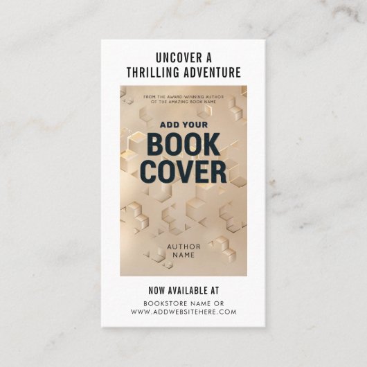 Modern Book Launch Author Marketing QR Code Visitekaartje (Voorkant)