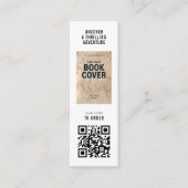 Modern Book Launch Author Photo Mini Bookmark Card Visitekaartje (Voorkant)