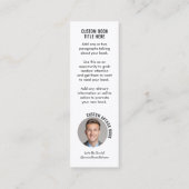 Modern Book Launch Author Photo Mini Bookmark Card Visitekaartje (Achterkant)