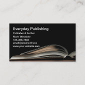Modern Book Publishing & Author Theme Visitekaartje (Voorkant)