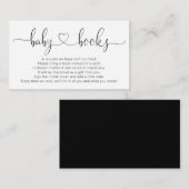 Modern Book Request for Baby shower Invitation Informatiekaartje (Voorkant / Achterkant)
