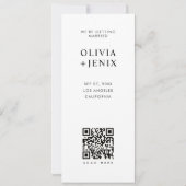 Modern Bookmark Photo Strip QR Code Wedding Save The Date (Achterkant)