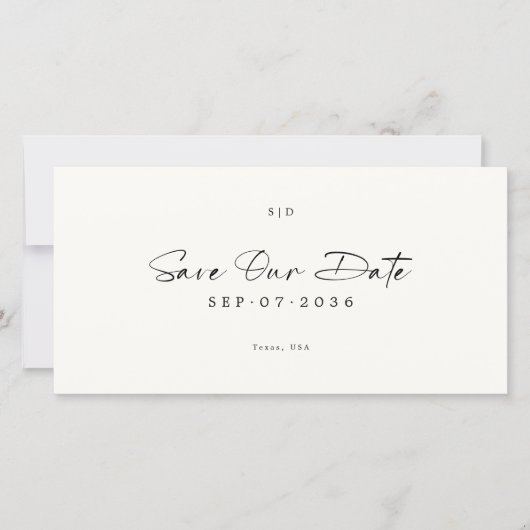 Modern Bookmark QR Code 2 Photo Save the Date (Voorkant)