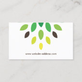 MODERN BOOMBRUIN/GROEN Visitekaartje (Achterkant)