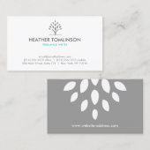 MODERN BOOMGRIJS/WIT Visitekaartje (Voorkant / Achterkant)