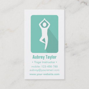 Modern Boomhouding Logo Yoga Visitekaartjes