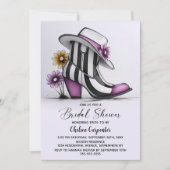 Modern Boots and Fedora Hat Bridal Shower Kaart (Voorkant)