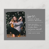Modern Booze Food & Bad Dance Moves Save the Date Briefkaart (Voorkant)