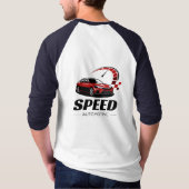 Modern Borcelle Tuning Studio Logo - Sportieve Aut T-shirt (Achterkant)