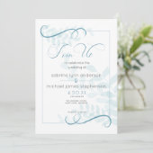 Modern Bord gebladerte Chic accenten Blauwgroen bl Kaart (Staand voorkant)