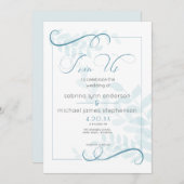 Modern Bord gebladerte Chic accenten Blauwgroen bl Kaart (Voorkant / Achterkant)